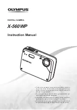 Preview for 1 page of Olympus X-560WP - Digital Camera - Compact Instruction Manual