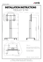 OMB TROLLEY E700 Installation Instructions Manual preview