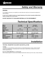 Preview for 9 page of Omcan FP-IT-0006 Instruction Manual
