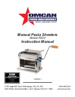 Omcan R220 Instruction Manual preview