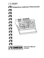 Предварительный просмотр 1 страницы Omega Engineering CL521 Operator'S Manual