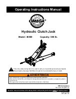 Omega Lift 40500 Operating Instructions Manual preview