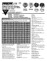 Omega DPG1000B Instruction Sheet preview