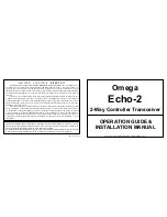 Preview for 1 page of Omega Echo-2 Operation Manual & Installation Manual