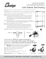 Omega Solid Stainless Steel Shelving Assembly Instructions preview