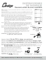 Preview for 2 page of Omega Solid Stainless Steel Shelving Assembly Instructions