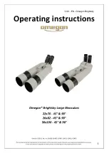 Omegon Brightsky 22x70-45 Operating Instructions Manual preview