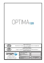 OMGA OPTIMA 120 Operation Manual preview