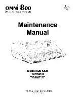 Omni 820 KSR Maintenance Manual preview