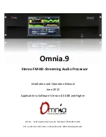 Предварительный просмотр 1 страницы Omnia Omnia.9 Installation And Operation Manual