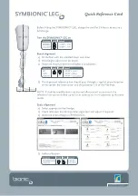Össur Bionic Symbionic Leg Quick Reference Card preview