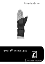 Preview for 1 page of Össur Form Fit Thumb Spica Instructions For Use Manual