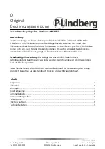 Preview for 21 page of P.Lindberg Aqualine Original Manual