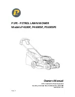 P1PE P4100P Owner'S Manual preview