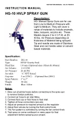 Paasche Airbrush HG-10 Instruction Manual preview