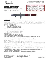 Paasche Airbrush MILLENNIUM Instructions And Parts List preview