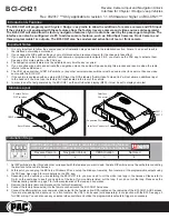 Предварительный просмотр 11 страницы PAC BCI-CH21 Instruction Manual