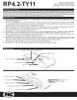 Предварительный просмотр 8 страницы PAC RP4.2-TY11 Manual