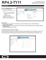 Предварительный просмотр 14 страницы PAC RP4.2-TY11 Manual