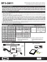 Preview for 1 page of PAC RP5-GM11 Technical Bulletin