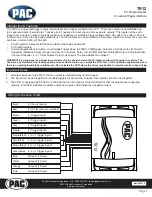 PAC TR12 Instructions Manual preview