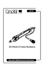 Pace SX-70 SODR-X-TRACTOR Operation & Maintenance Instructions Manual preview