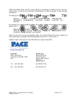 Предварительный просмотр 11 страницы Pace TD-100 Operation And Maintenance Manual