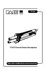 Pace ThermoTweez Handpiece TT-65 Operation & Maintenance Instructions Manual preview