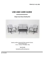 Preview for 1 page of Pacific Casual Alegre 211-321-4DS Use And Care Manual