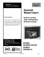 Pacific energy SUMMIT WOOD INSERT DESIGN-A Nstallation And Operating Instructions preview