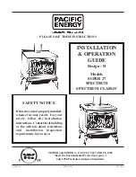 Предварительный просмотр 1 страницы Pacific energy SUPER 27 SPECTRUM Installation & Operation Manual