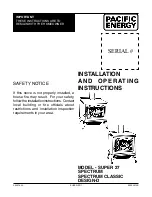 Pacific energy SUPER 27 SPECTRUM Operating Instructions Manual preview