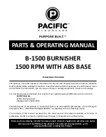 Pacific B-1500 Parts & Operating Manual preview
