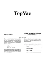 Preview for 2 page of Pacific TopVac Operating Instructions Manual