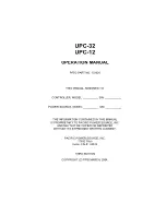 Предварительный просмотр 3 страницы Pacific UPC-32 Operation Manual