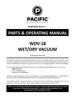 Preview for 1 page of Pacific WDV-18 Parts & Operating Manual