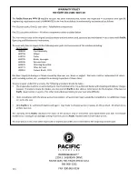 Preview for 10 page of Pacific WDV-18 Parts & Operating Manual