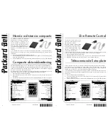 Packard Bell Slim Remote Control Instruction preview