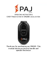 PAJ GPS EASY FINDER 2.0 Operating Instructions Manual preview