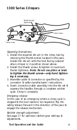 Preview for 1 page of Paladin Tools 1300 Series Operating Instructions