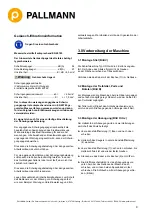 Preview for 9 page of Pallmann UNO Translation Of The Original Manual