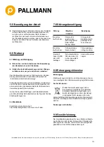 Preview for 13 page of Pallmann UNO Translation Of The Original Manual