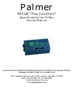 Palmer The Junction PDI-09 Owner'S Manual preview