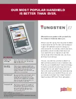 palmOne Tungsten E2 Brochure & Specs preview