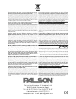 Preview for 52 page of PALSON CANADA Operating Instructions Manual