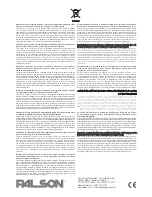 Предварительный просмотр 56 страницы PALSON SAPPHIRE Operating Instructions Manual