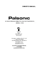 Palsonic 6158 Owner'S Manual preview