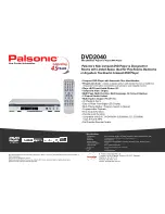 Preview for 1 page of Palsonic DVD2040 Specifications