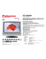 Palsonic TFTV558HD Specification Sheet предпросмотр