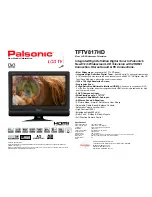 Предварительный просмотр 1 страницы Palsonic TFTV817HD Specification Sheet